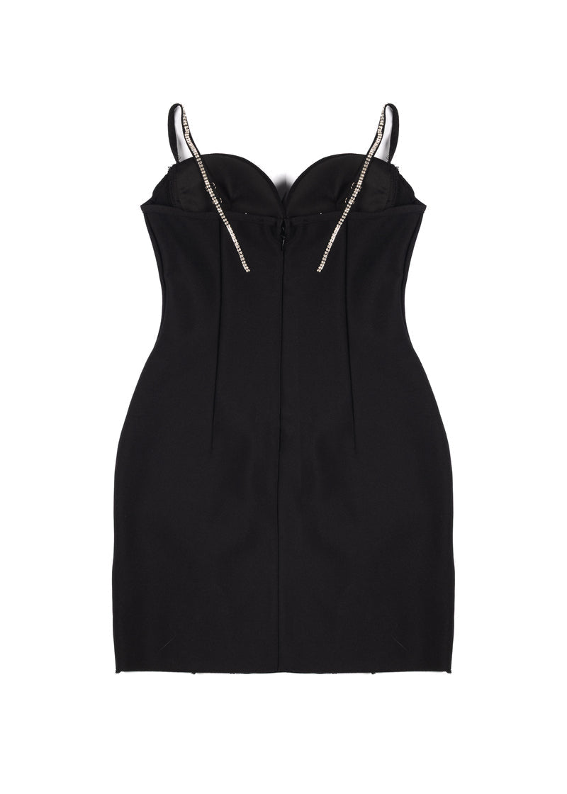 Rhinestone Bow Sweetheart Bodycon Mini Dress