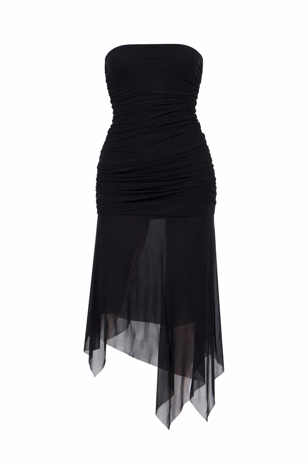 Tube Mesh Midi Dress