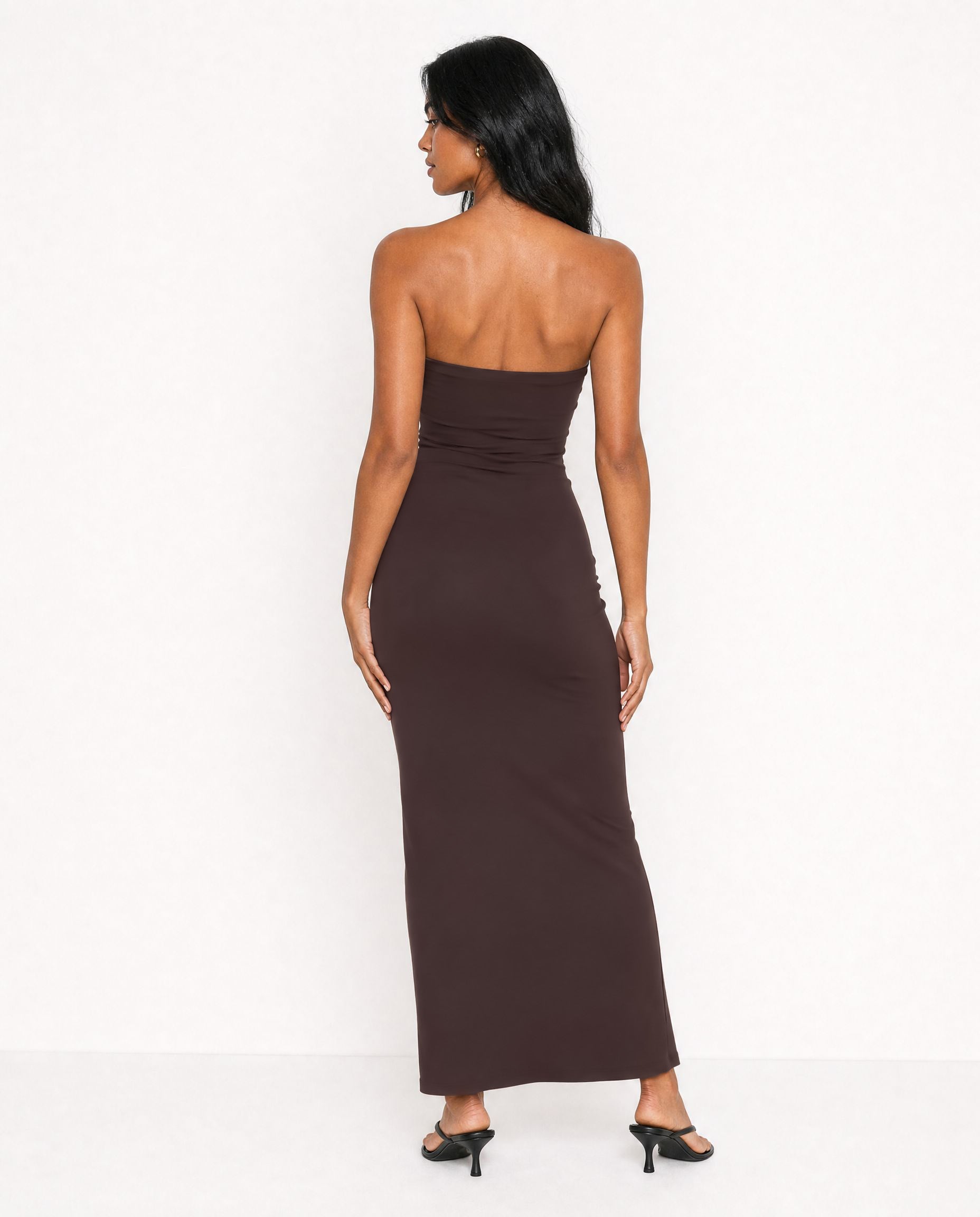 Strapless Cutout Bodycon Maxi Dress