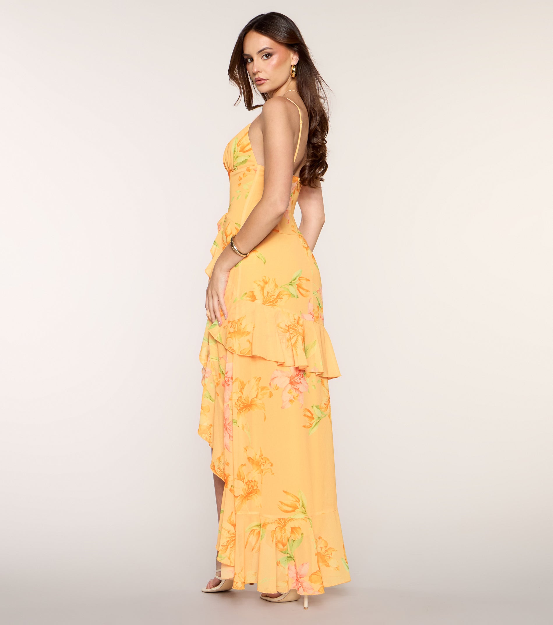 Priscilla Floral Chiffon Formal Dress