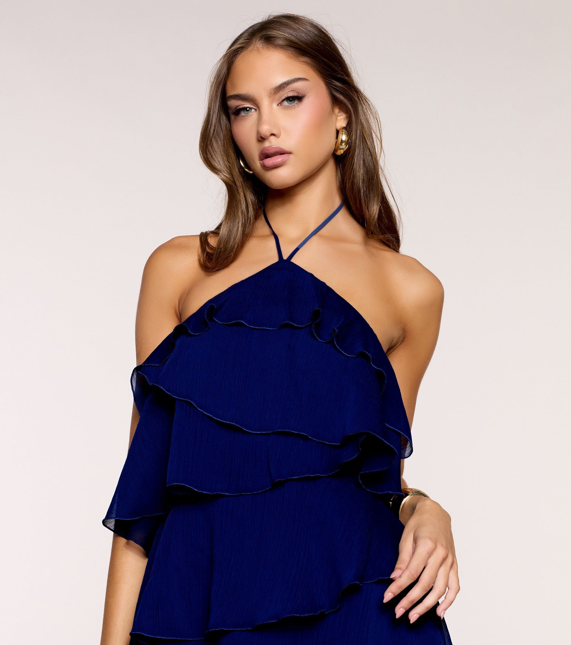 Rosé Season Ruffle Mini Dress