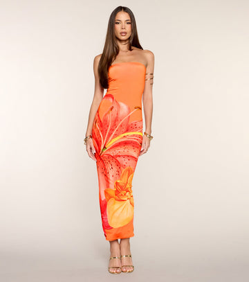 Hot Weather Plans Strapless Maxi Dress