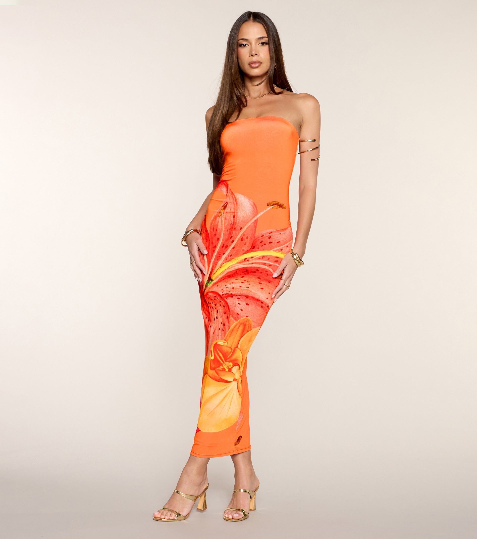 Hot Weather Plans Strapless Maxi Dress