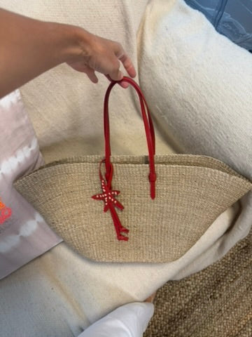 SALE - The East West Charm Tote - Tomato