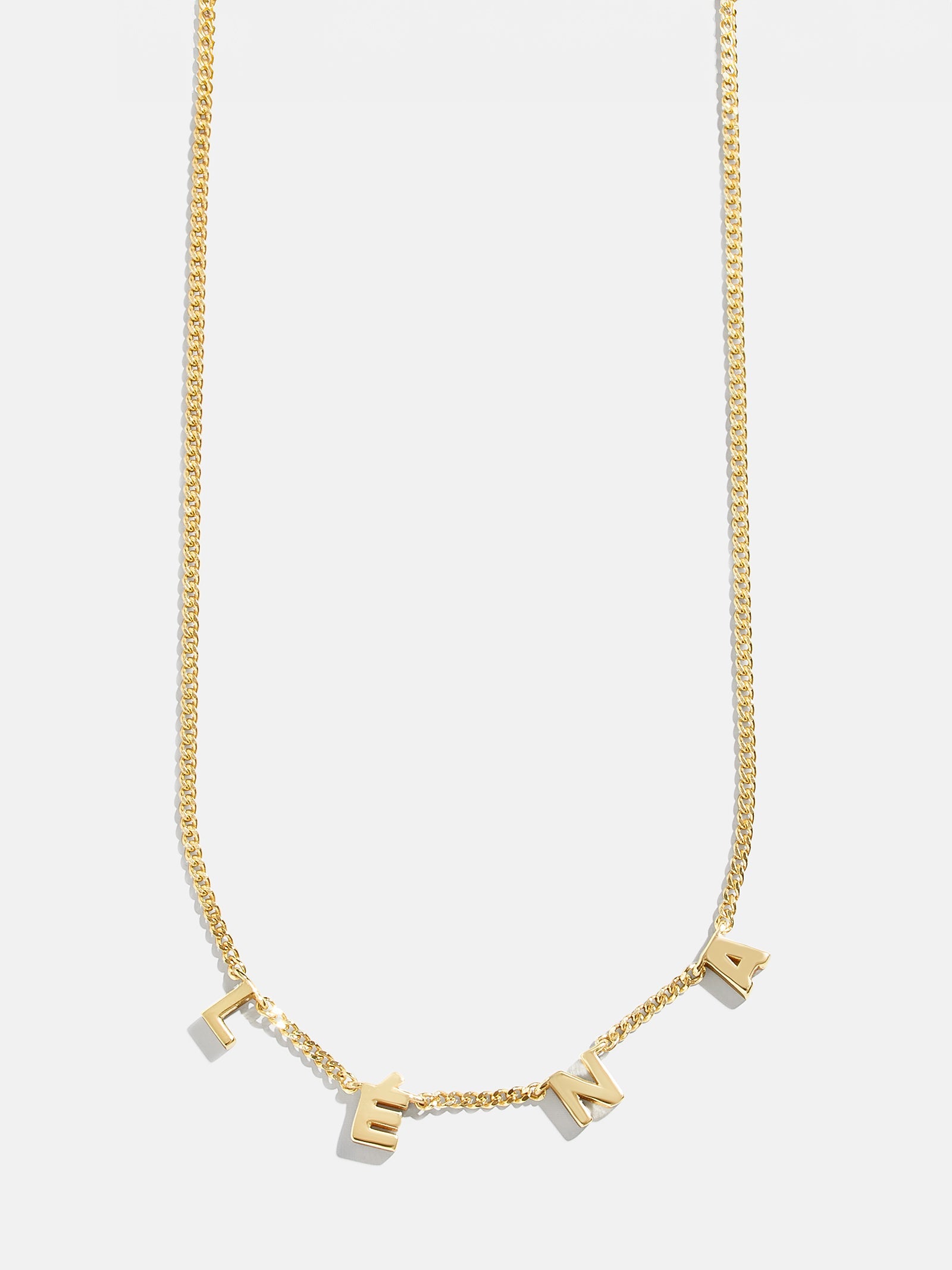 Mini 14K Gold Spaced Letter Custom Name Necklace - 14K Gold
