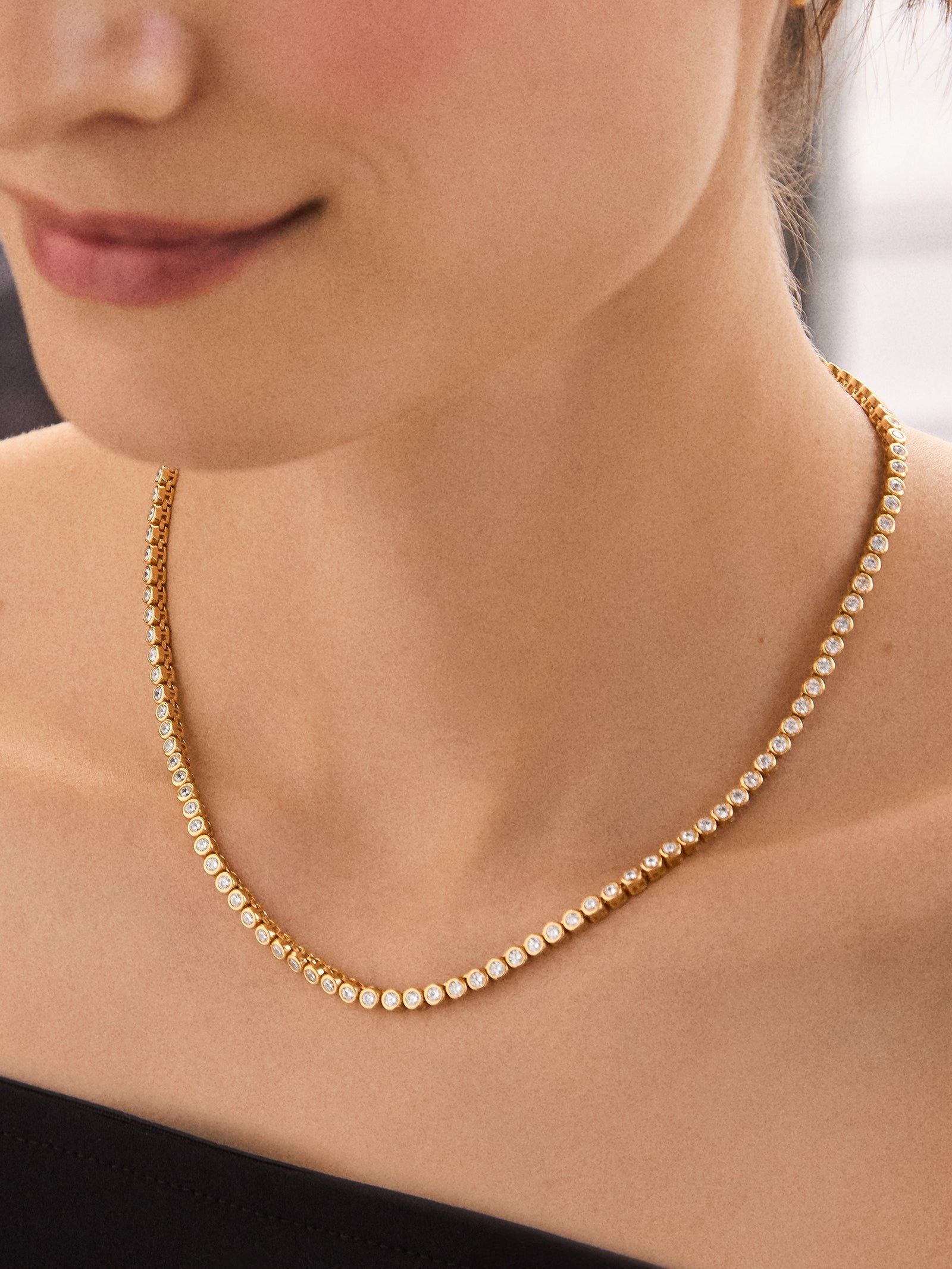 Amalie Bezel Tennis Necklace