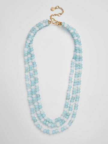 Lena Semi-Precious Layered Necklace - Turquoise