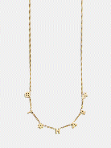 Mini 14K Gold Custom Icon Necklace - 14K Gold