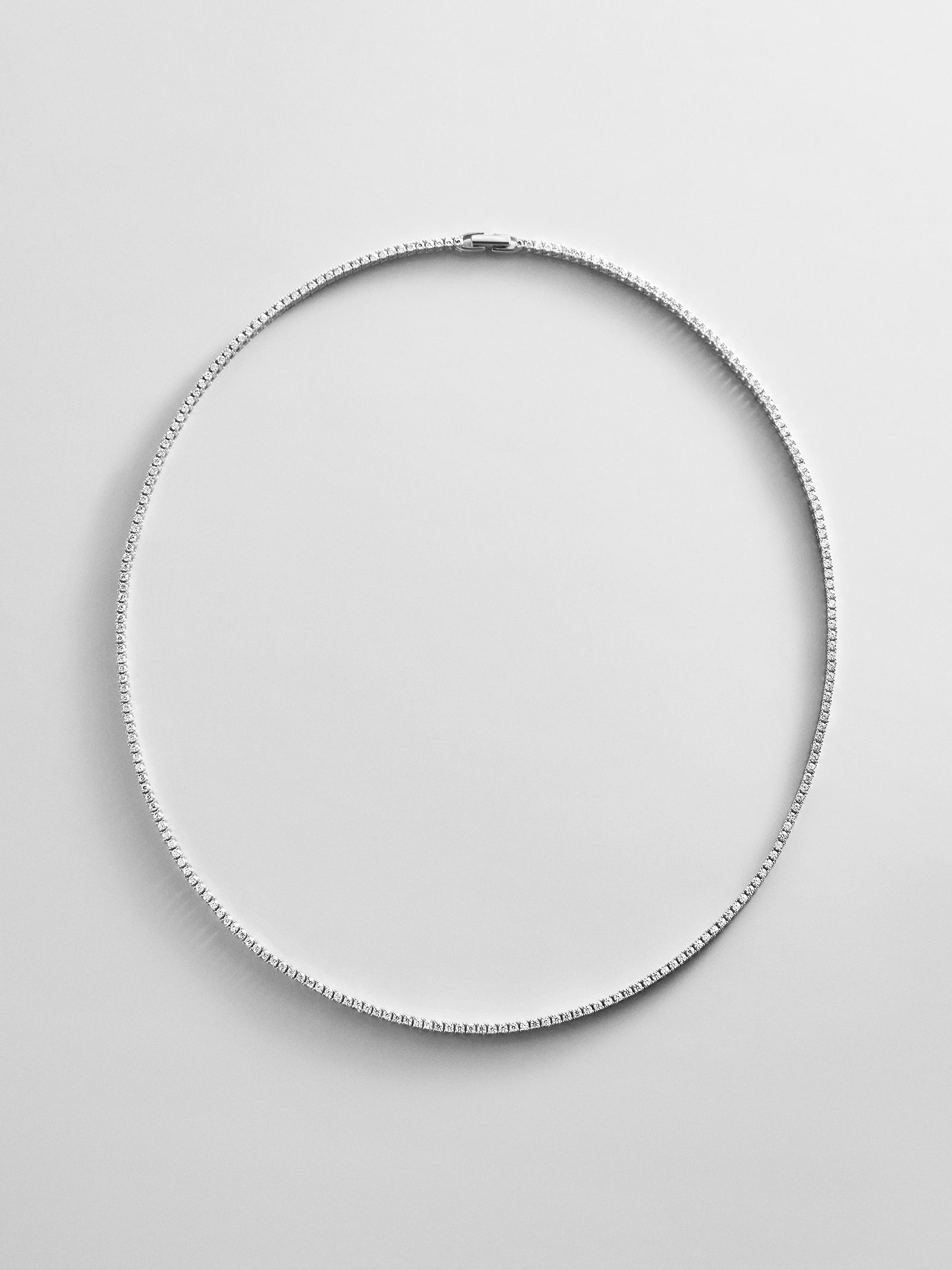 Billie Sterling Silver Tennis Necklace - Sterling Silver