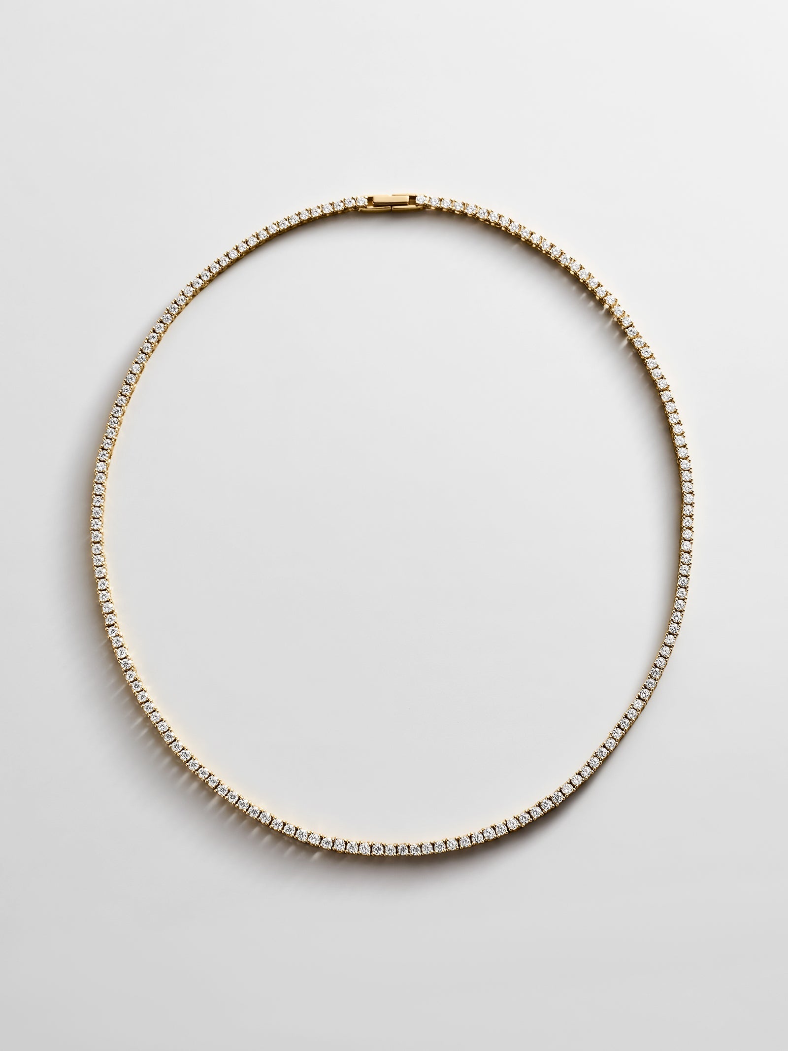 Billie 18K Gold Tennis Necklace - 18K Gold Plated Sterling Silver