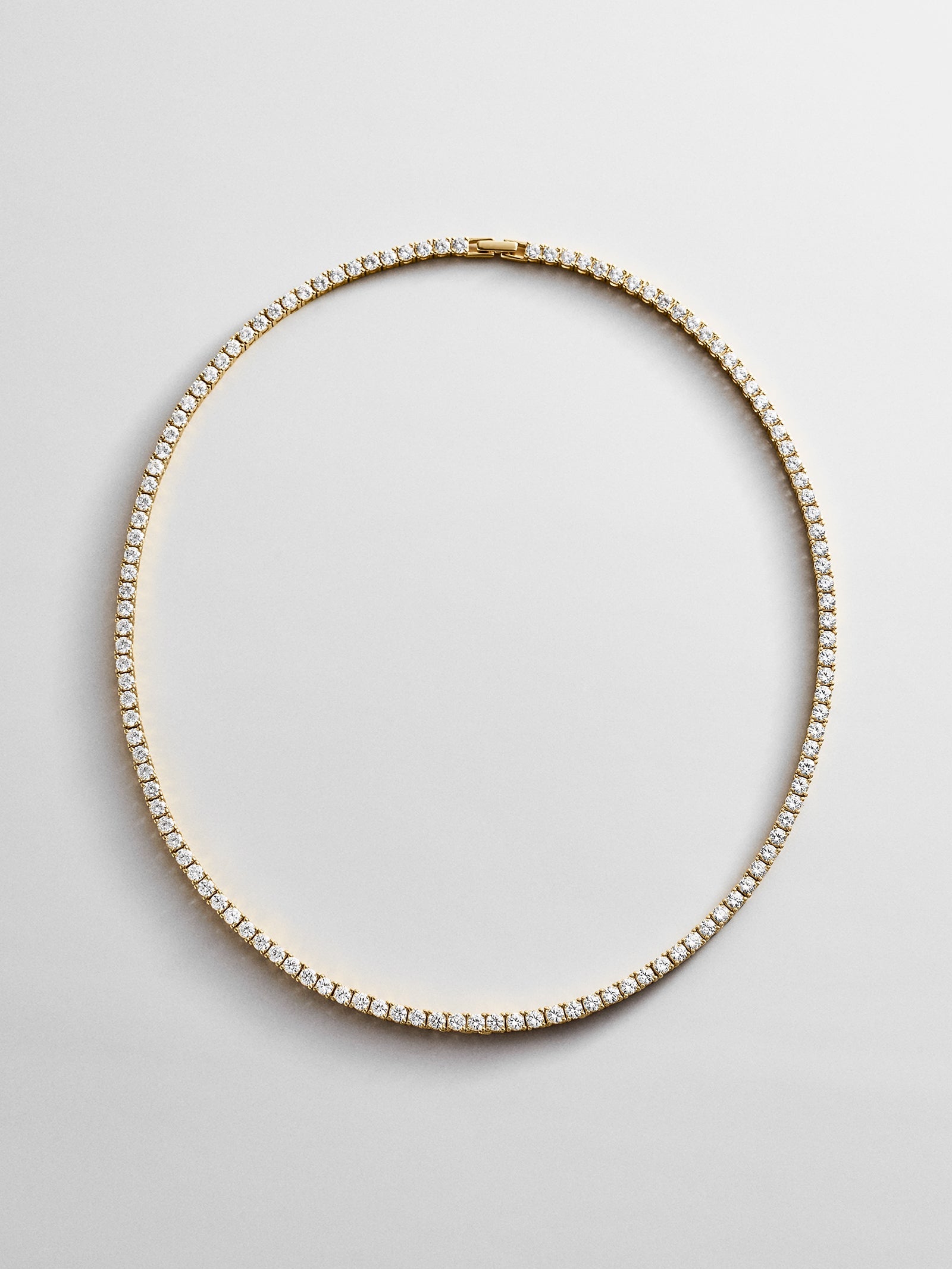 Billie 18K Gold Tennis Necklace - 18K Gold Plated Sterling Silver
