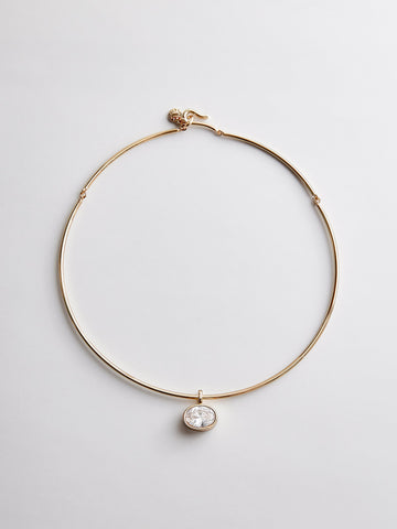 Lexi Crystal Collar Necklace - Gold