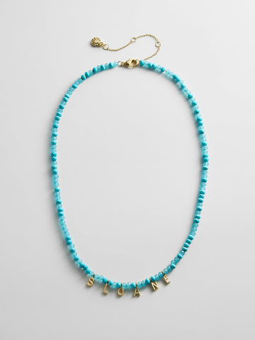 Mini Semi-Precious Custom Necklace - Turquoise