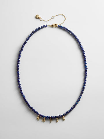 Mini Semi-Precious Custom Necklace - Lapis