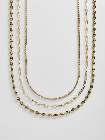 Taylor Waterproof Necklace Set - Gold