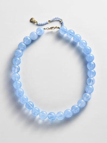 Mini Jane Beaded Necklace - Soft Blue