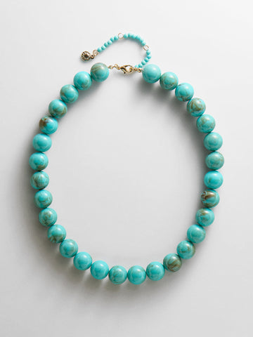 Mini Jane Beaded Necklace - Turquoise Bead