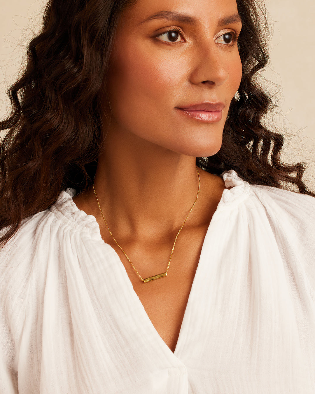 Bespoke Bar Adjustable Necklace (Gold)