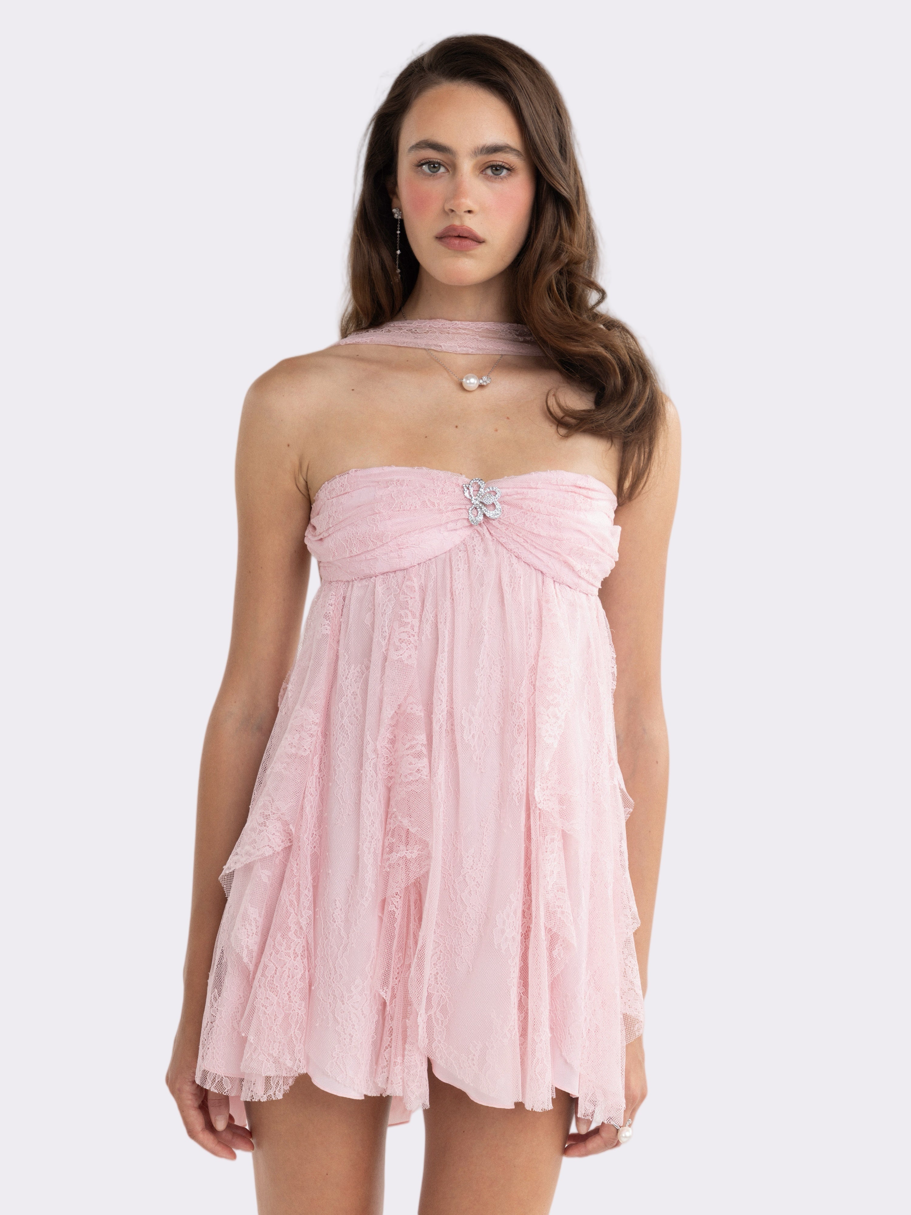 Lily Halter Pink Dress