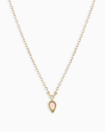 Diamond And Opal Necklace