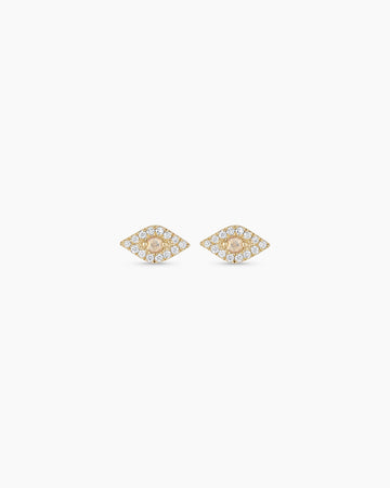 Diamond Evil Eye Studs