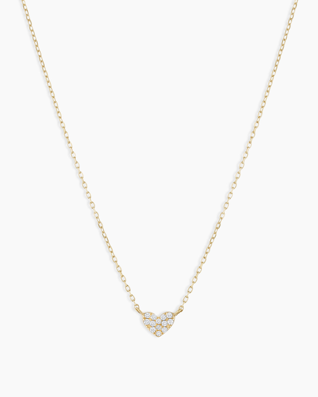 Diamond Pav Mini Heart Necklace