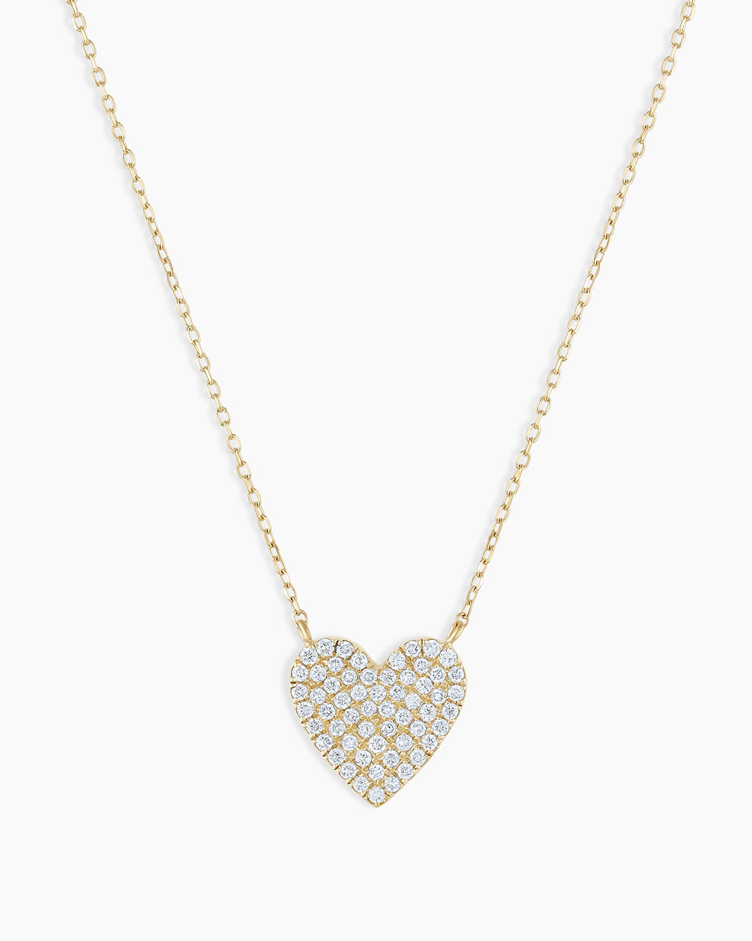 Diamond Pav Heart Necklace