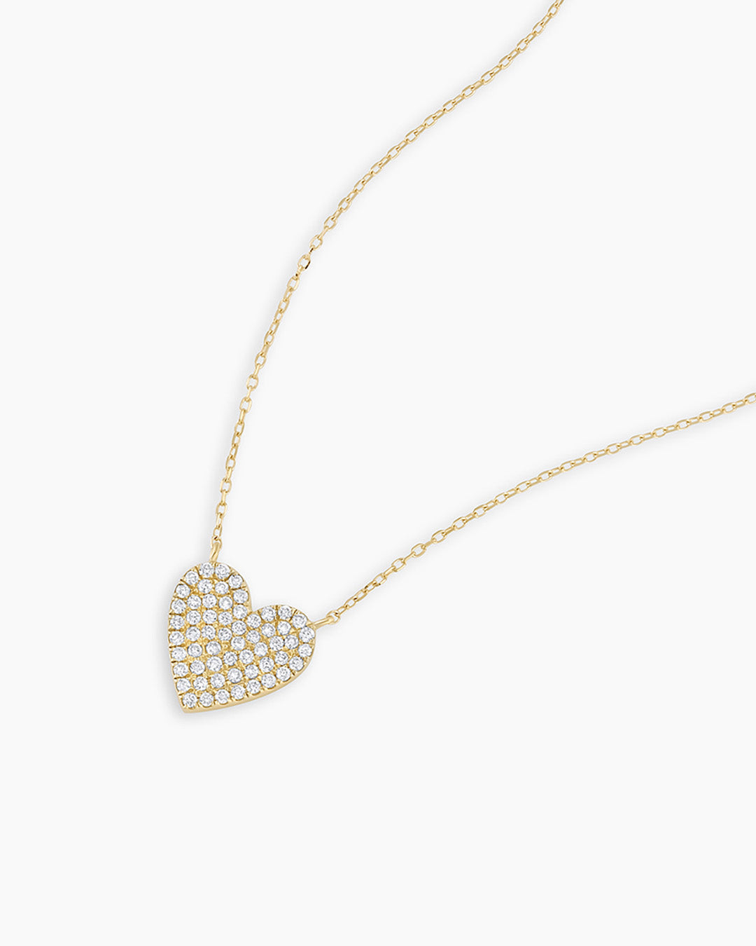 Diamond Pav Heart Necklace