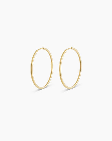 14K Gold Classic Hoops