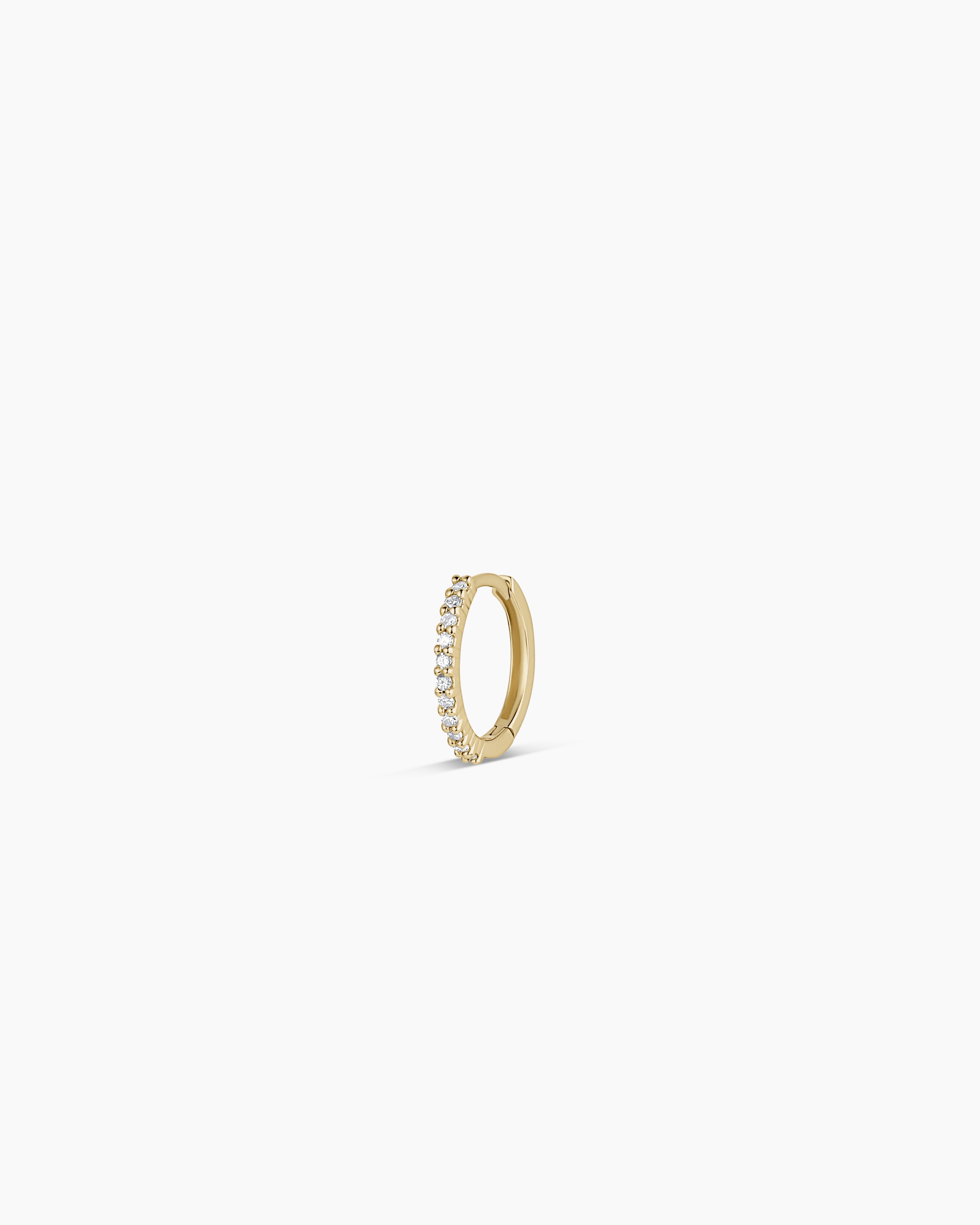Diamond Pavé Single Huggie