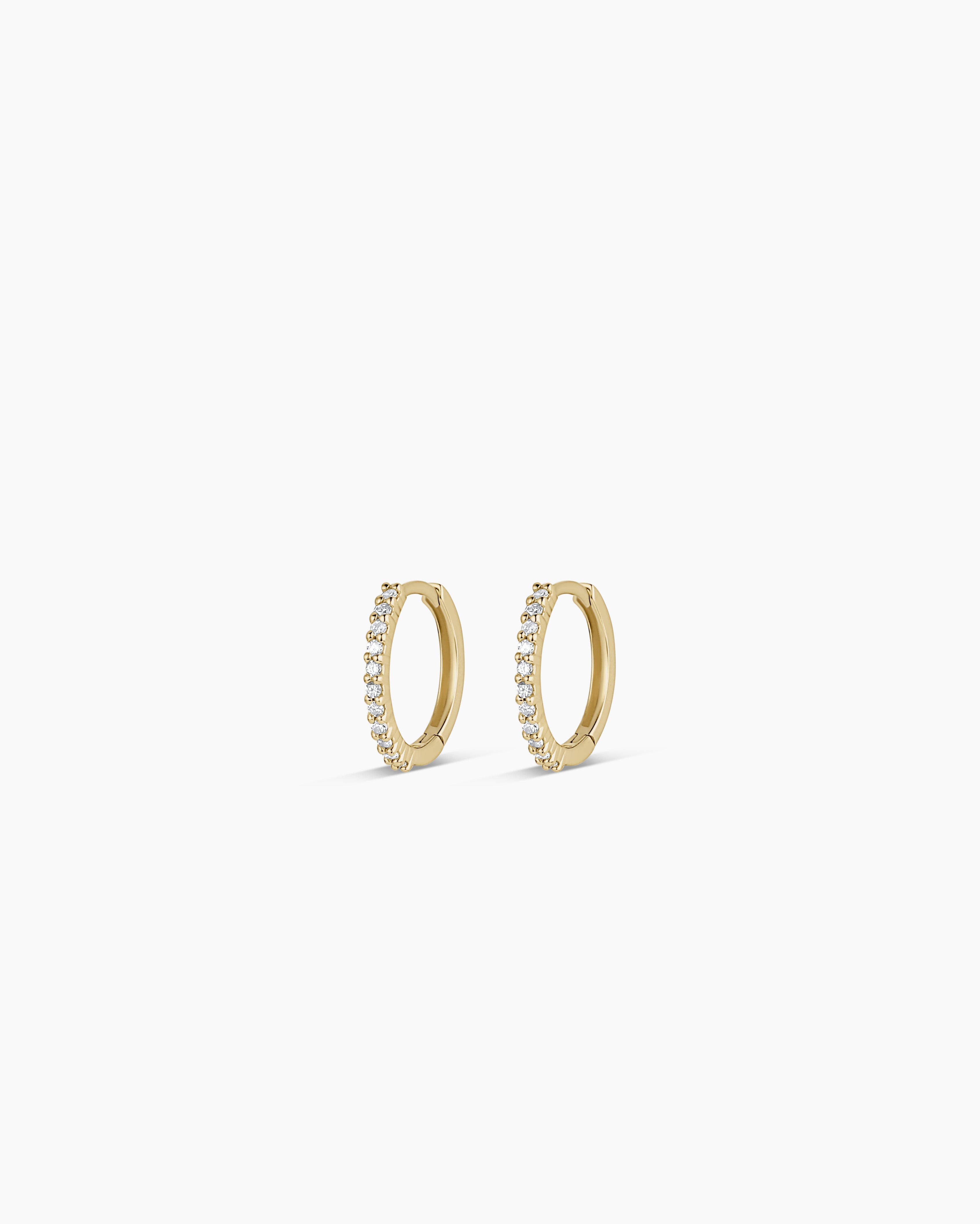 Diamond Pavé Huggies