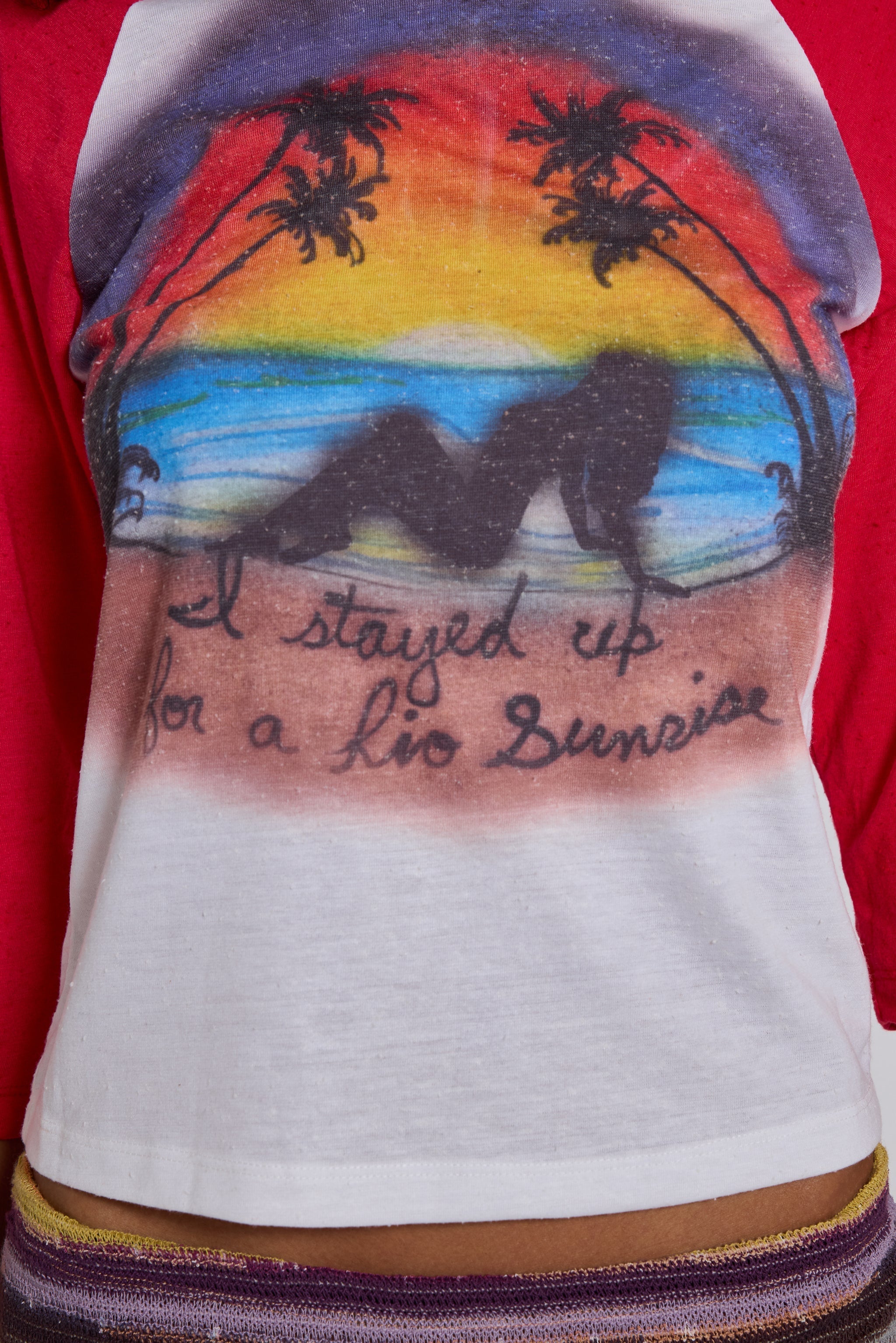 Sunset Airbrush Raglan Top