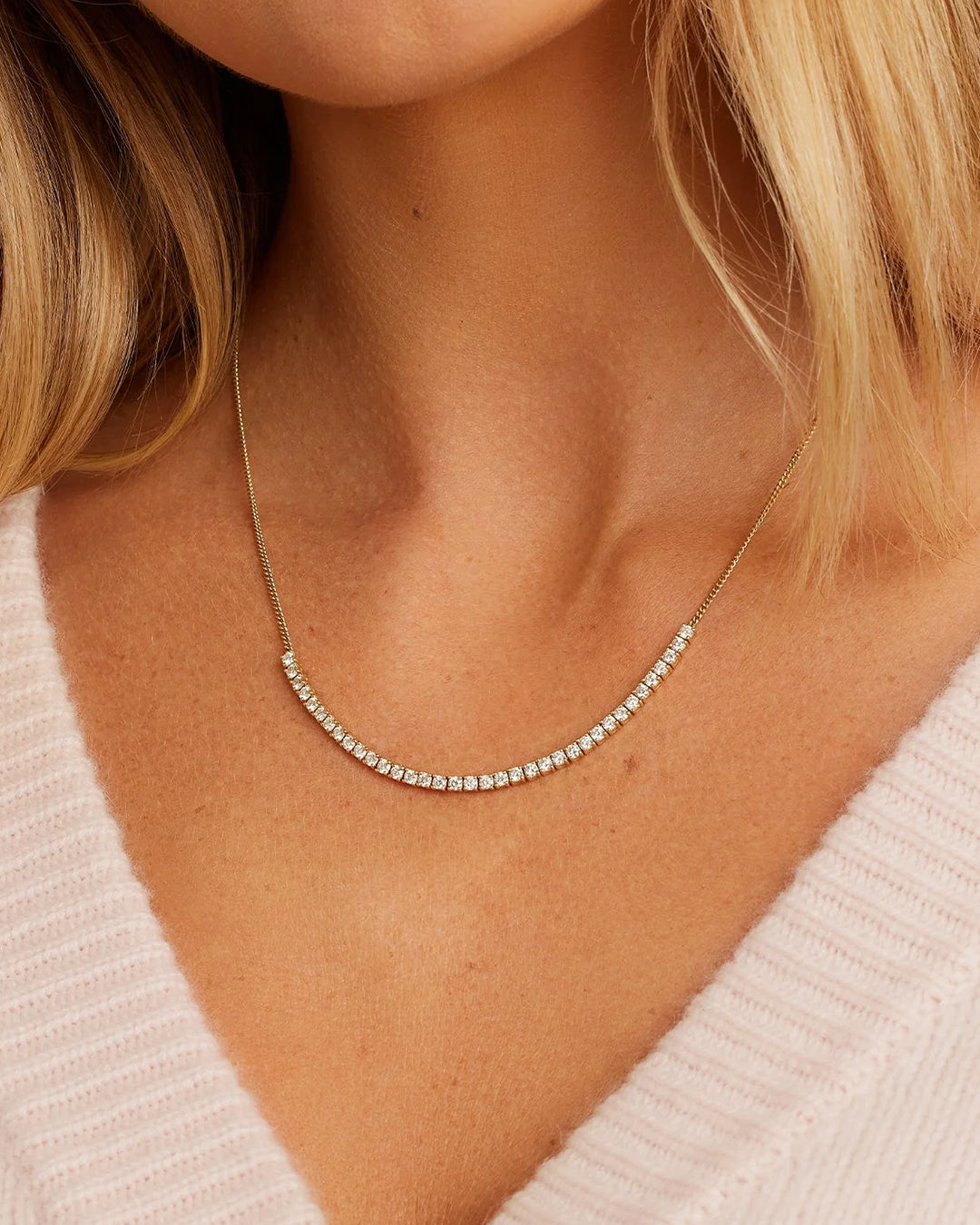 Diamond Melbourne Statement Row Necklace