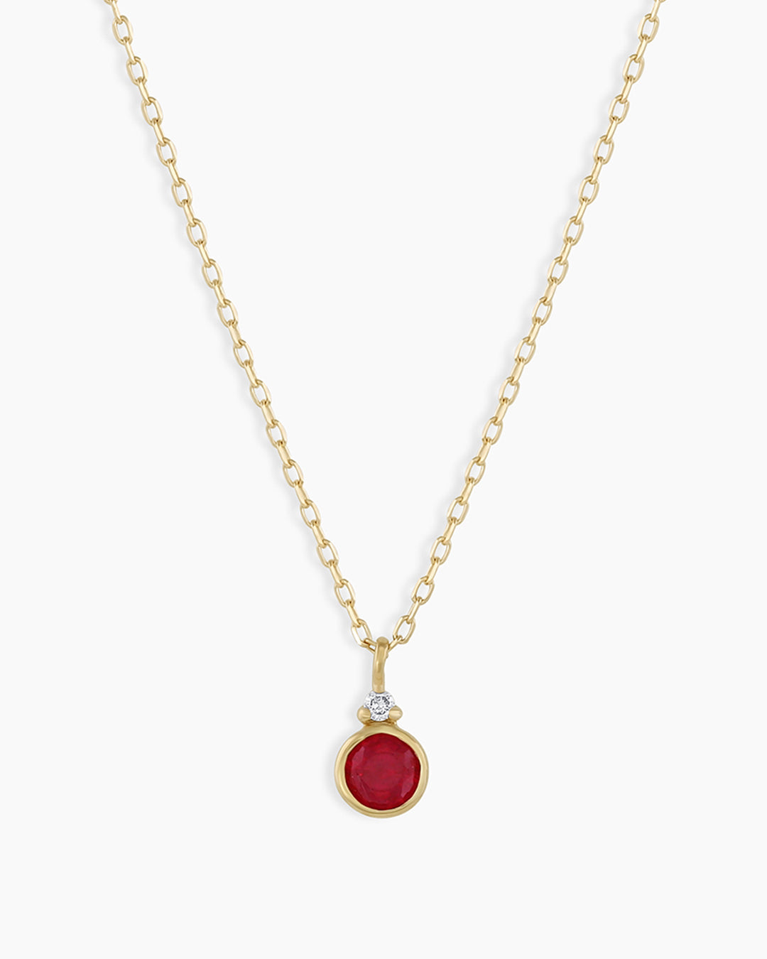 14K Gold Birthstone Necklace
