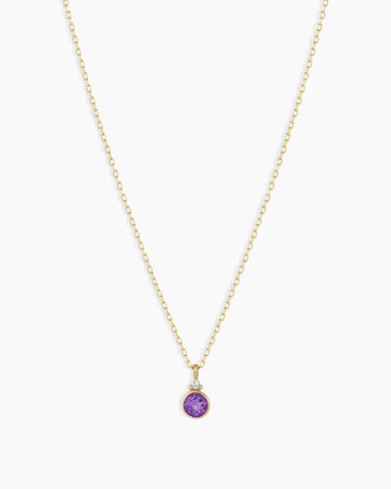 14K Gold Birthstone Necklace