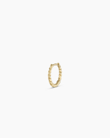 14K Gold Crew Single Huggie