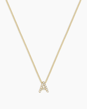 Diamond Alphabet Necklace