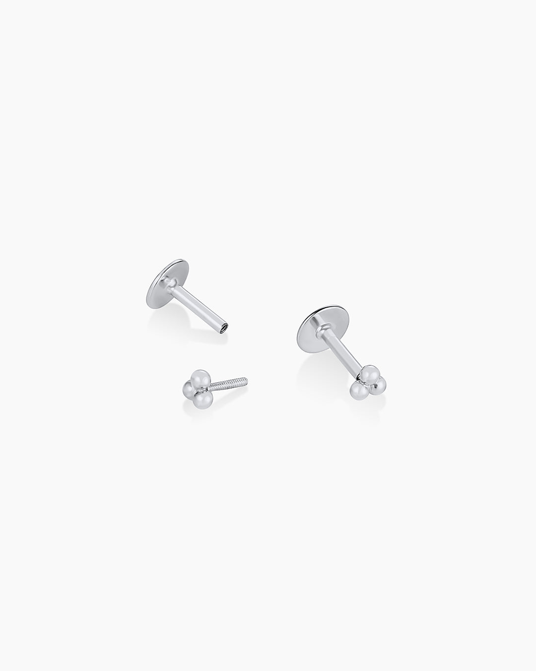 14K Gold Trio Flat Back Studs