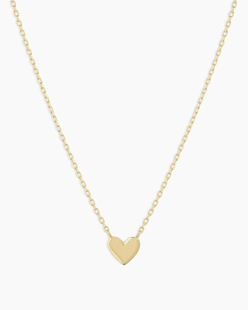 14K Gold Heart Mini Necklace