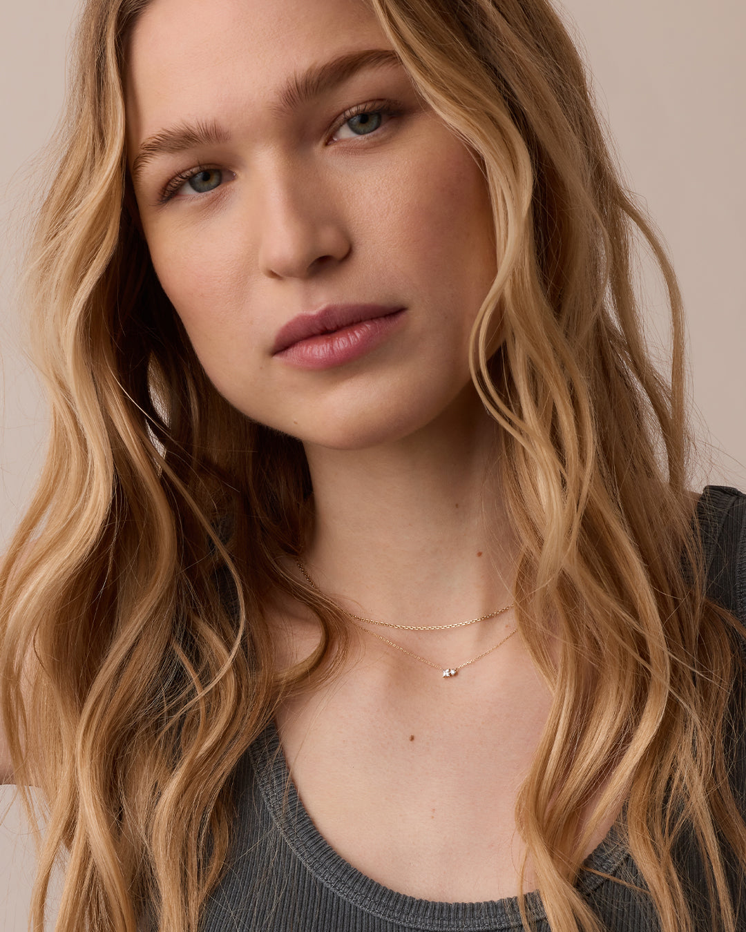 Diamond And White Sapphire Necklace