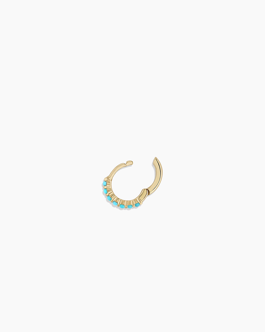 Turquoise Row Single Huggie