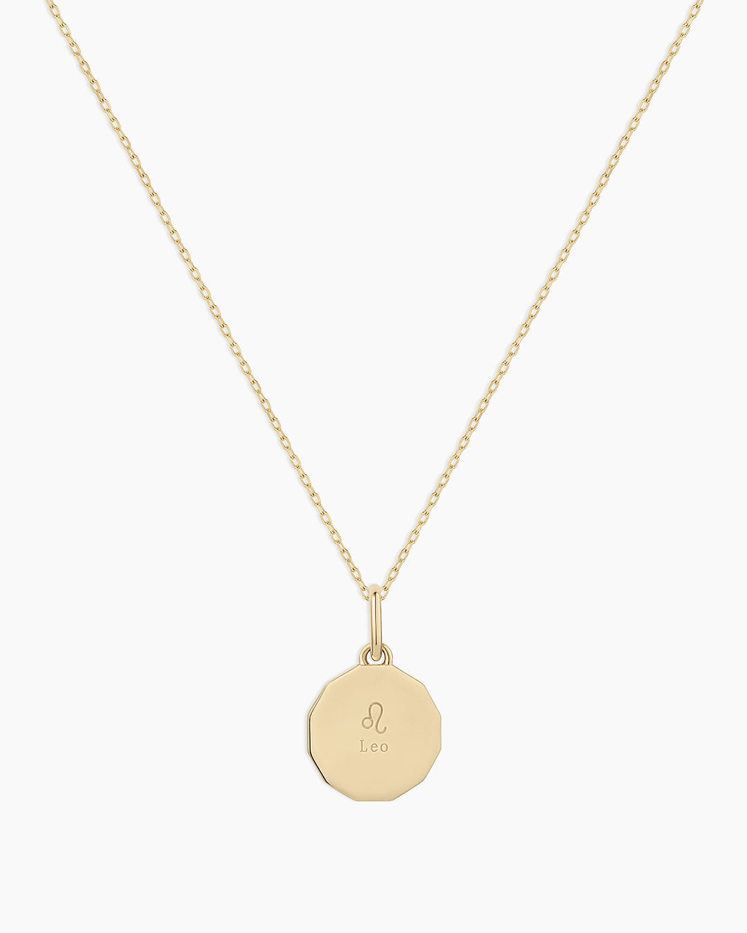 Diamond Zodiac Coin Charm Necklace