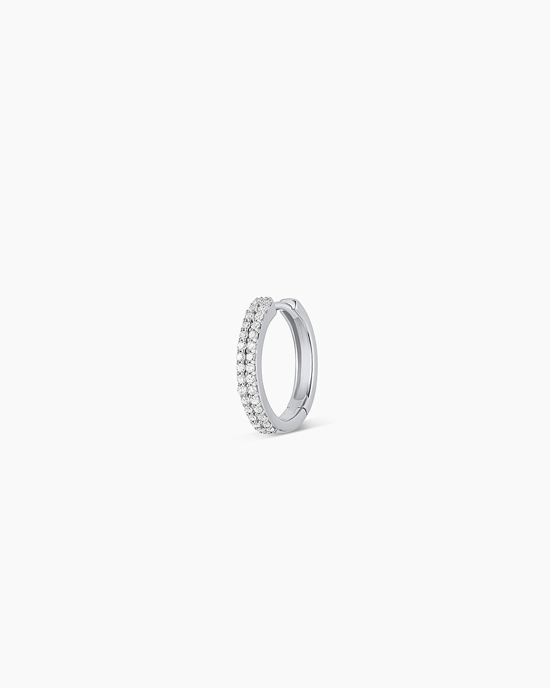 Diamond Double Down Single Huggie