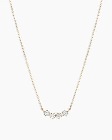Lab Grown Diamond Halo Cluster Necklace