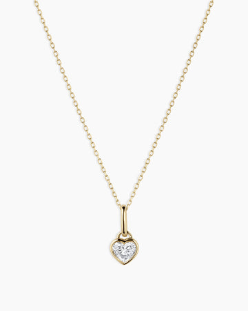 Lab Grown Diamond Heart Charm Necklace
