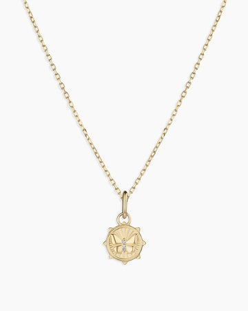 Diamond Butterfly Charm Necklace