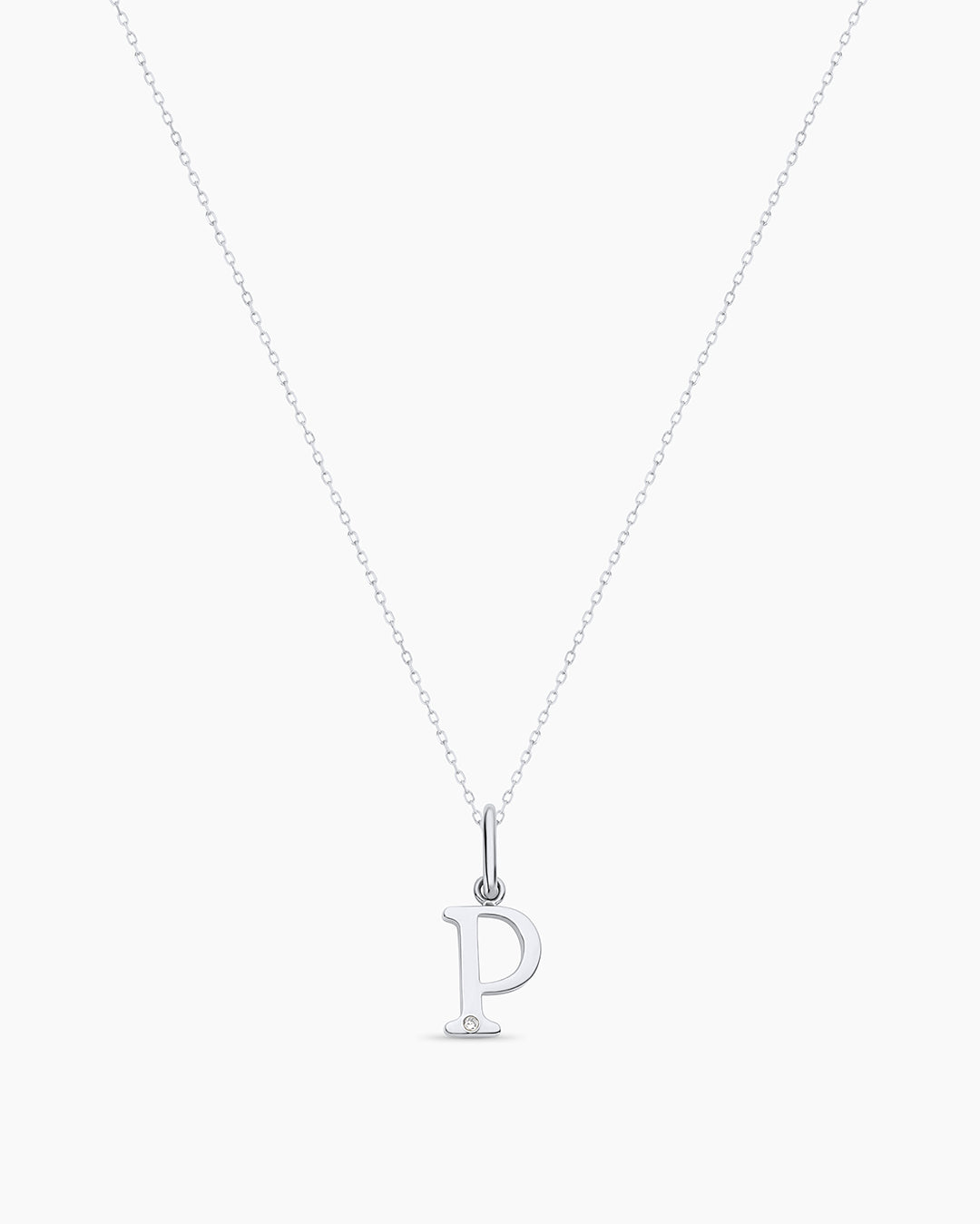 Diamond Vintage Alphabet Charm Necklace