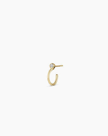 Lab Grown Diamond Circle Stud Single Huggie