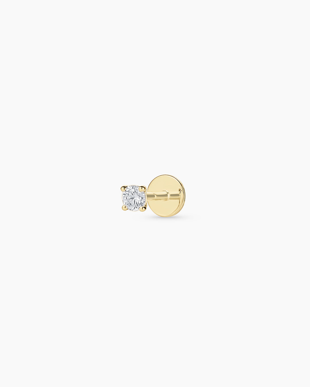 Lab Grown Diamond Solitaire Flat Back Single Stud