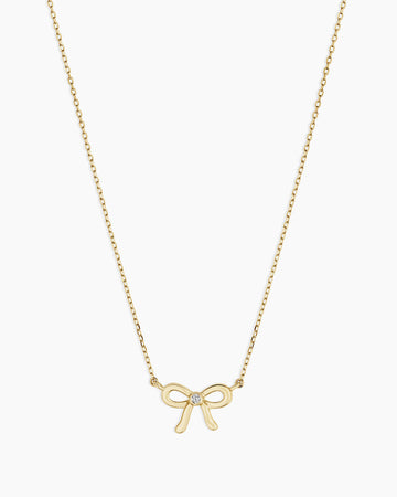 Diamond Put A Bow On It Necklace
